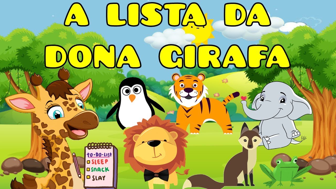 A LISTA DA DONA GIRAFA | APRENDENDO OS NÚMEROS DE 1 A 10