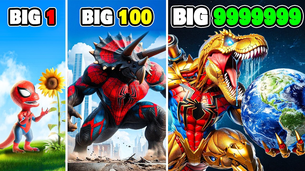 Upgrading to Biggest Dino SPIDERMAN in GTA 5