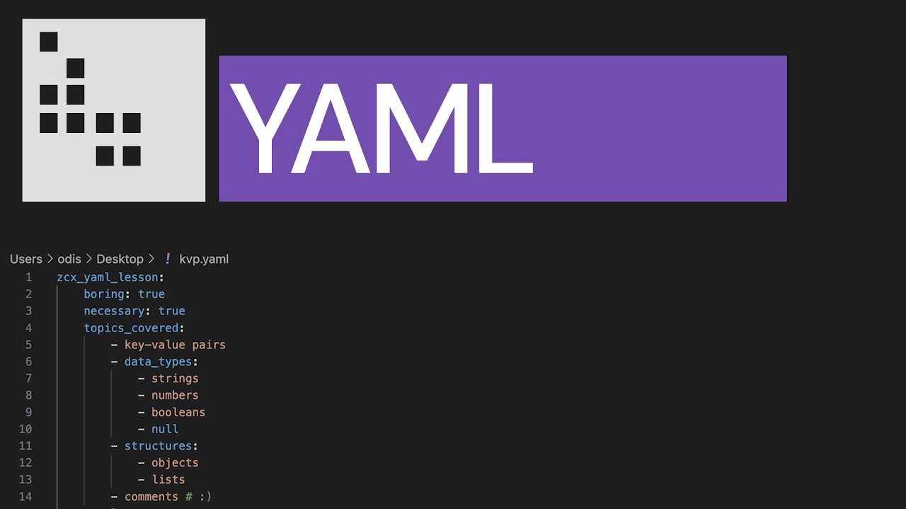 Basic YAML for zcx