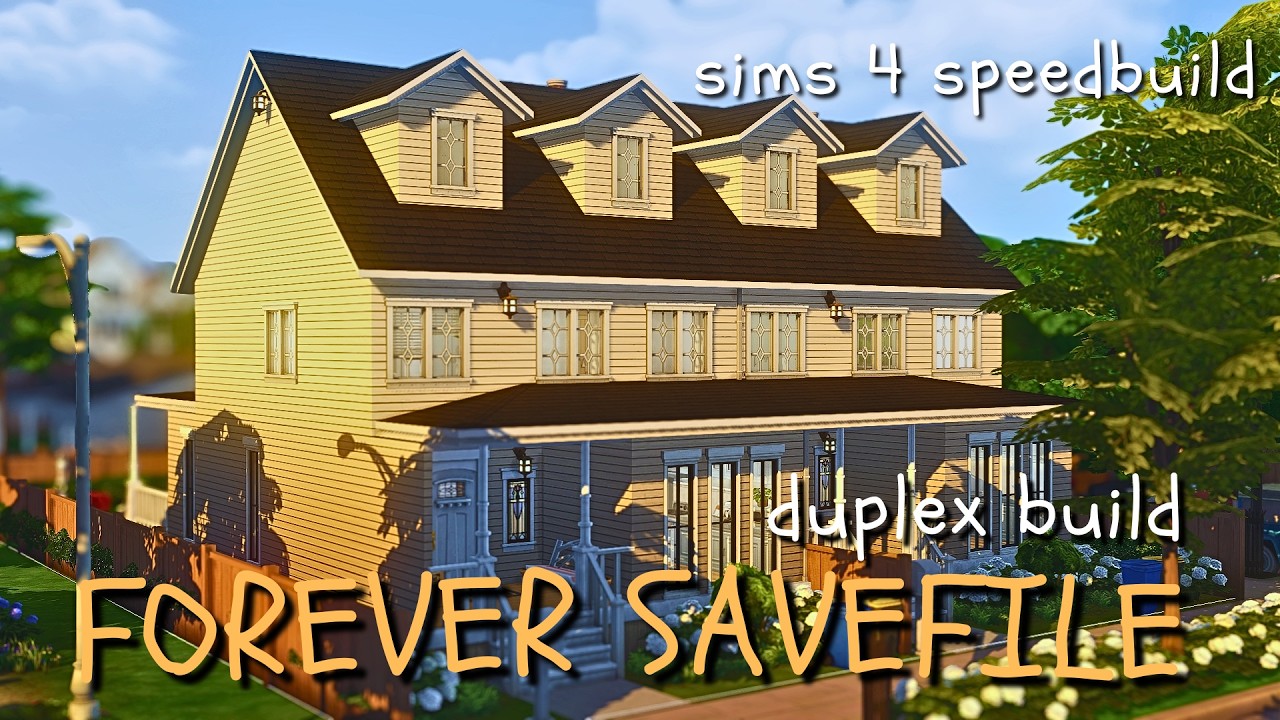 I built a cozy duplex for my forever savefile | sims 4 speed build