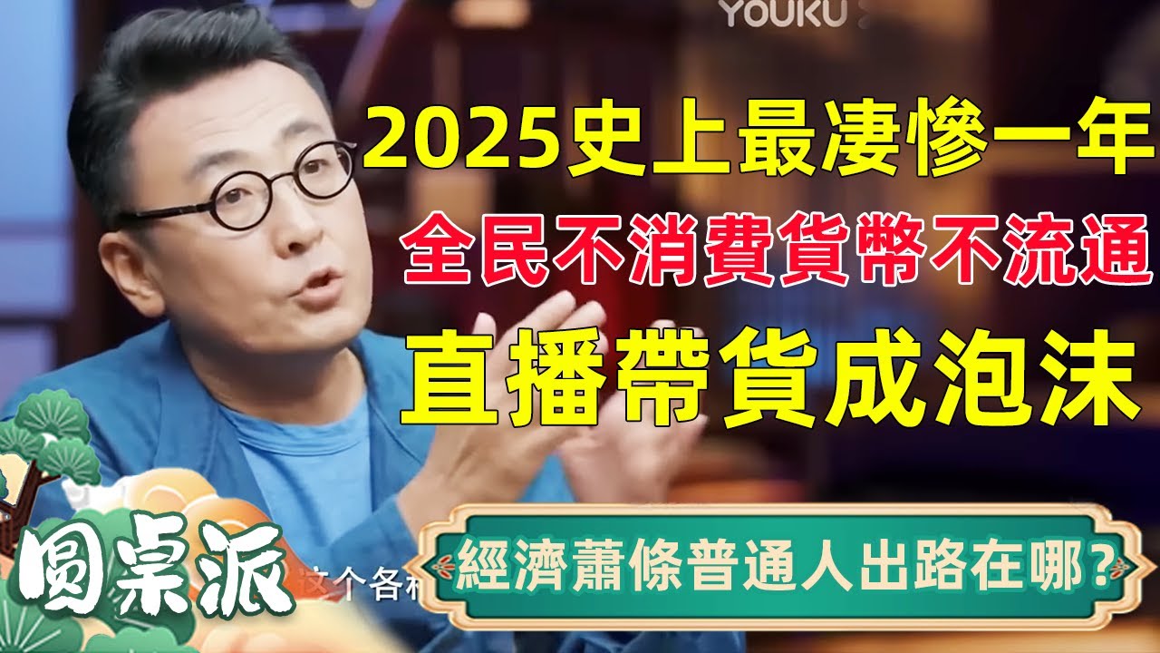 2025刷新史上最凄慘一年！全民不消費，直播帶貨成泡沫！經濟蕭條下普通人的出路在哪？！#窦文涛 #马未都 #周轶君 #马家辉 #许子东 #圆桌派 #圆桌派第七季