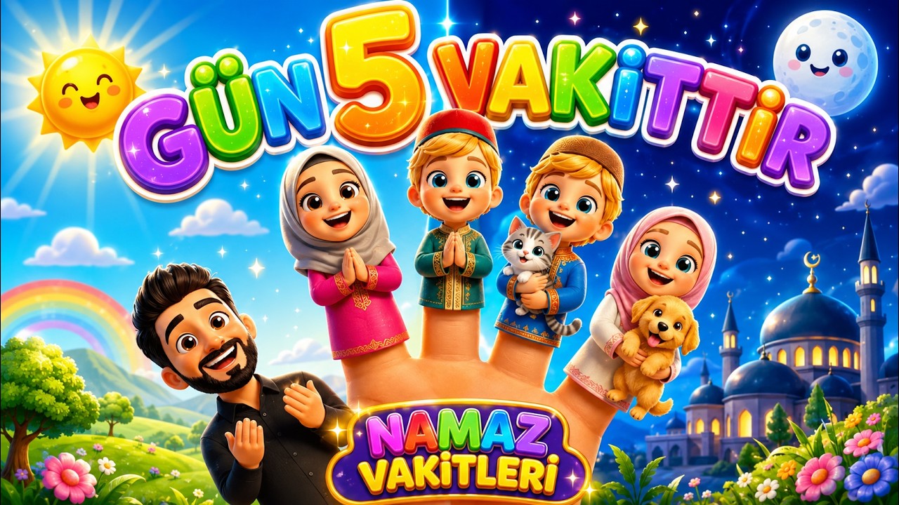 Gün 5 Vakittir (AHLAS TV) | Çocuk İlahileri | Çocuk Şarkıları | Eğitici Namaz Çocuk Şarkısı