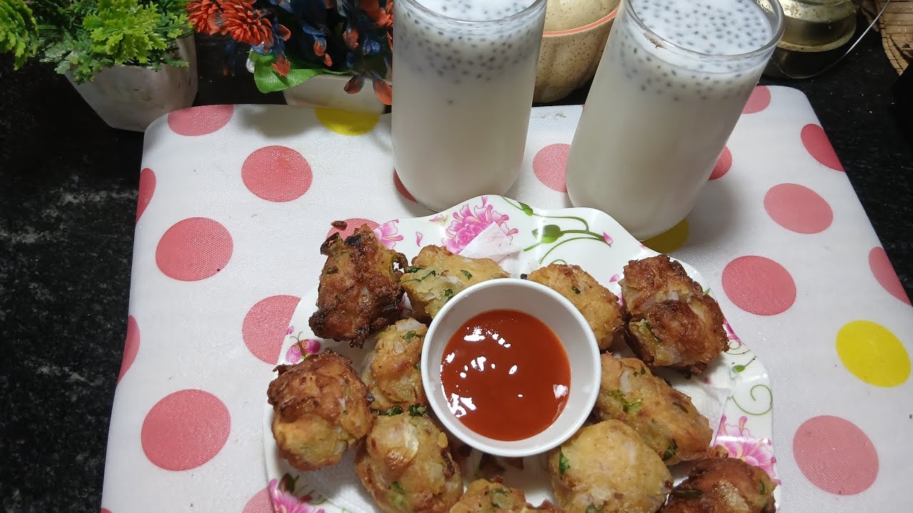 இஃப்தார் ஸ்பெஷல்• பிரெட் பக்கோடா😋 இளநீர் சர்பத் 👌