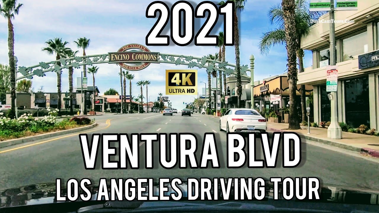 Driving on Ventura Boulevard in San Fernando Valley, California,  USA 🇺🇸