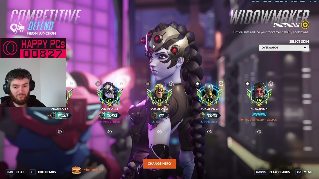 Dafran Widowmaker Pure Domination | Top 50 Ranked DPS VOD