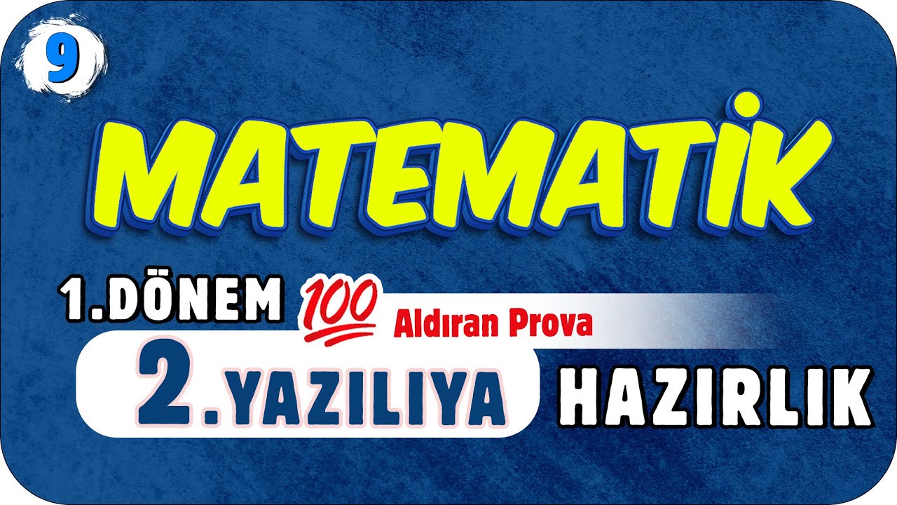 9.Sınıf Matematik 1.Dönem 2.Yazılıya Hazırlık 📑 