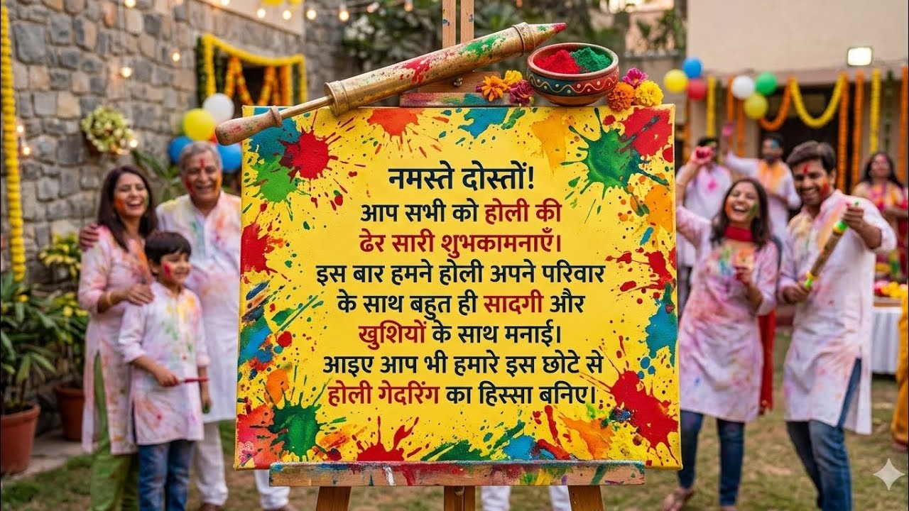 सादगी भरी होली | Family Holi Gathering 2026 🫟🫟