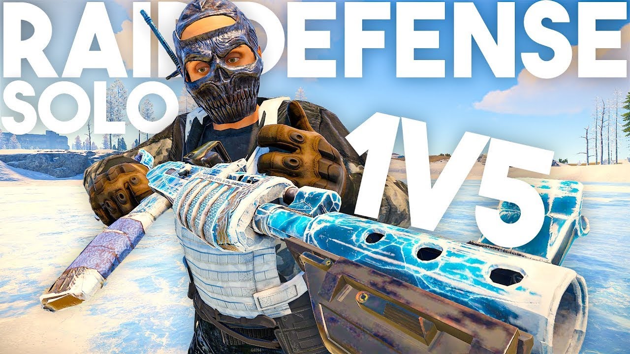 Rust Maroc : solo vs 5 raid defense// - راست مغربي :سولو ضد 5 رايد ديفانس