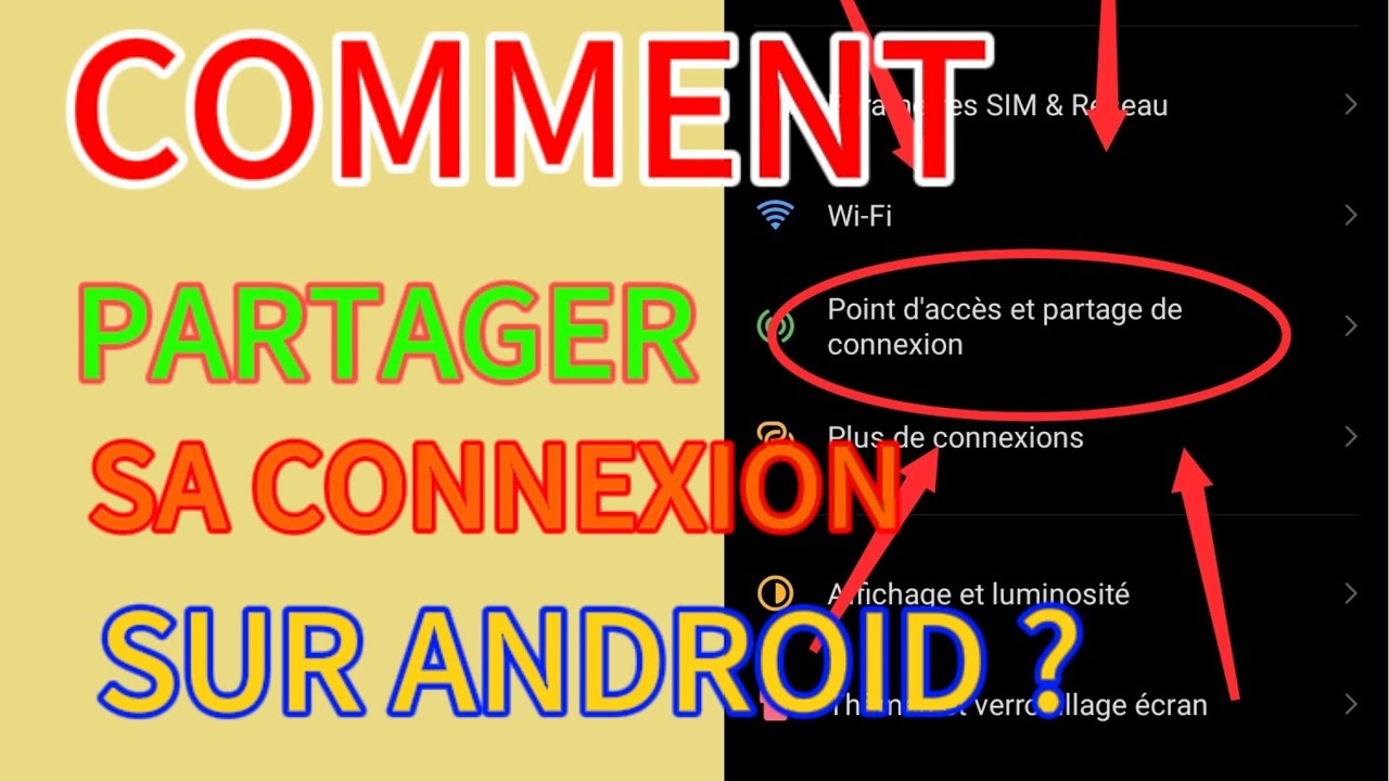 Comment partager sa connexion à partir de votre téléphone portable ?