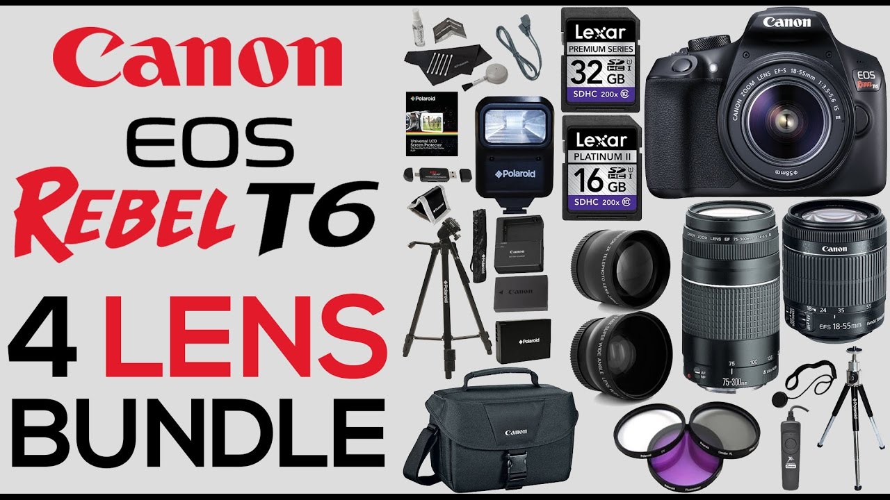 UNBOXING - CANON EOS REBEL T6 Kit (4 Lens Bundle)