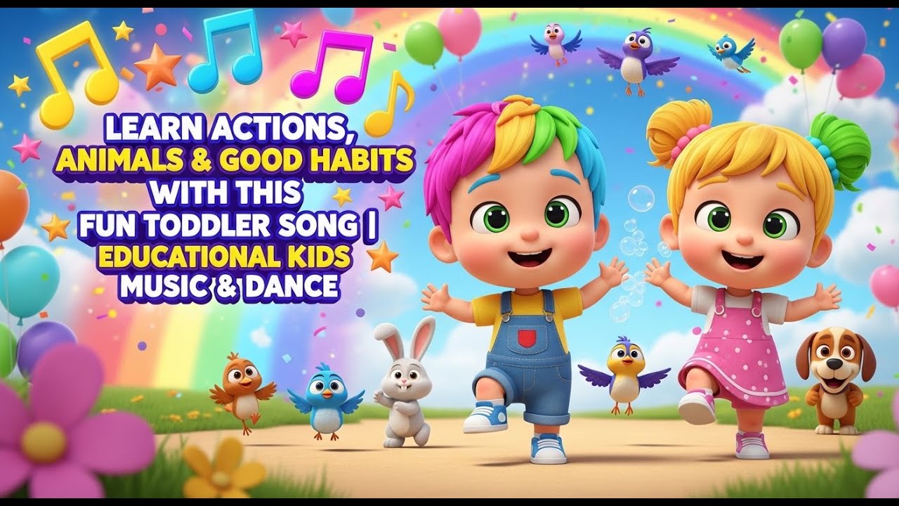 🎵 Learn Actions, Animals & Good Habits with This Fun Toddler Song | Educational Kids Music & Dance