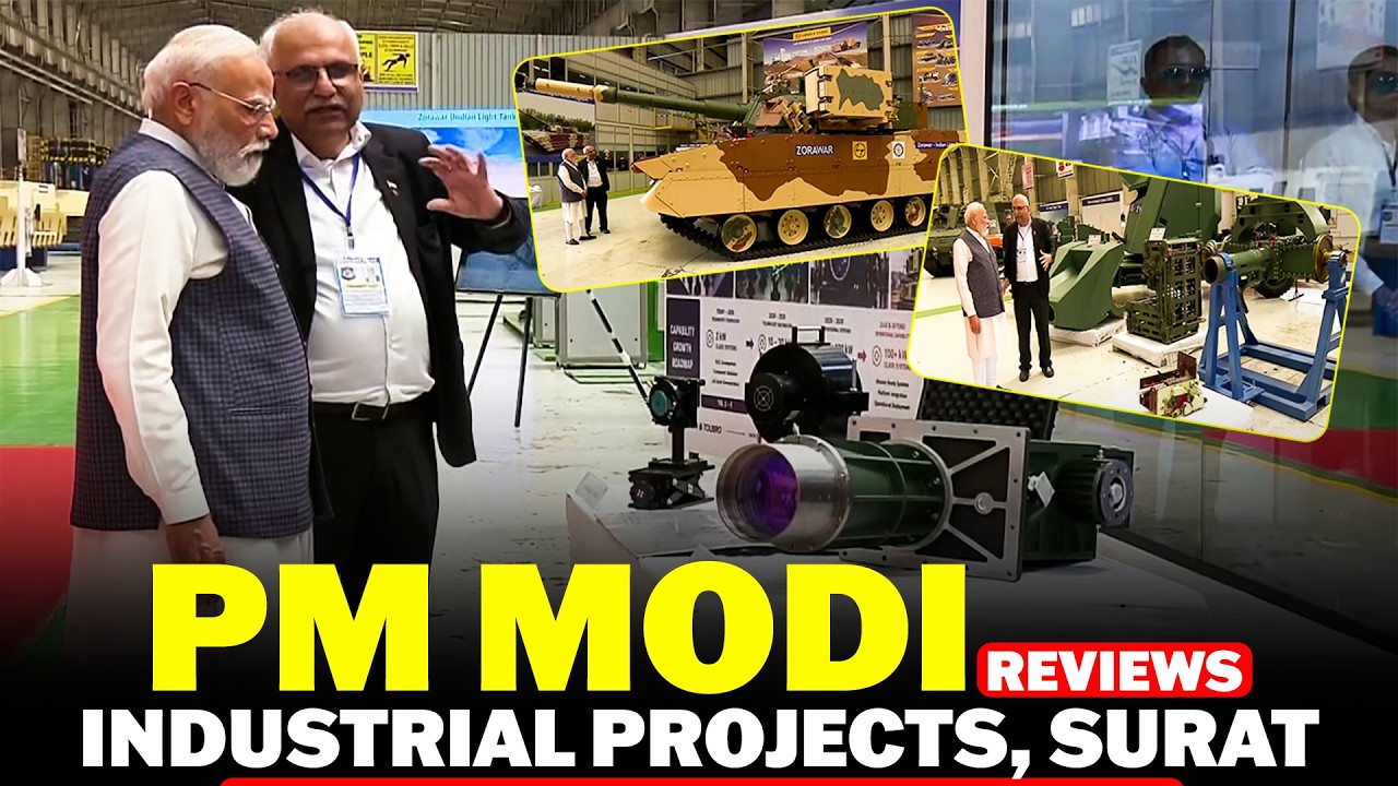 LIVE: PM Modi reviews ongoing industrial operations & infrastructure projects, Hazira, Surat I BJP