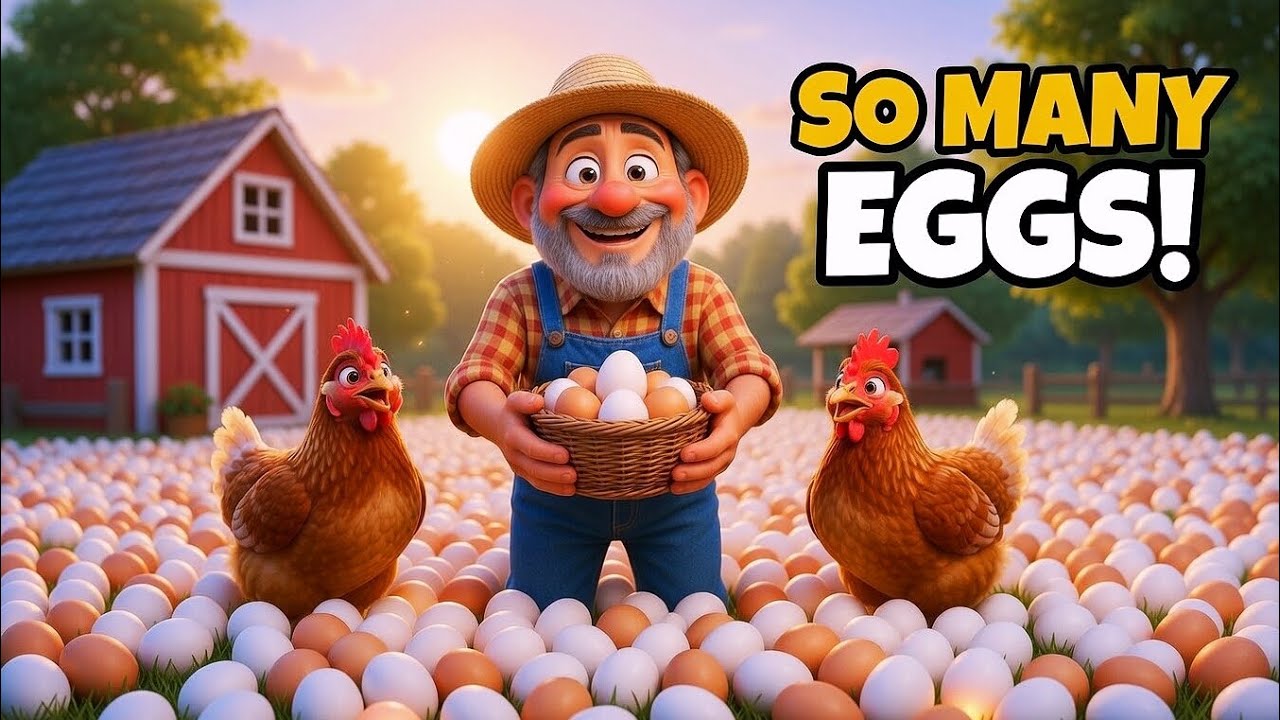 Old MacDonald&rsquo;s Busy Morning 🐔🥚 | 3D Farm Animation Story for Kids | Fun Song