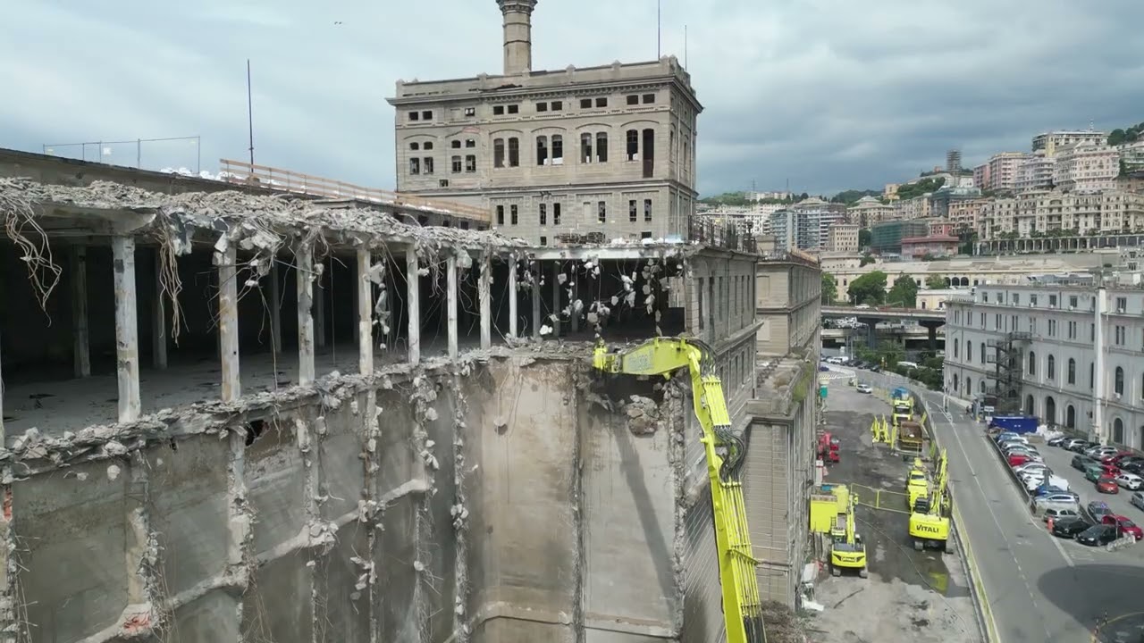 Hennebique, proseguono le attività di demolizione sul fronte nord