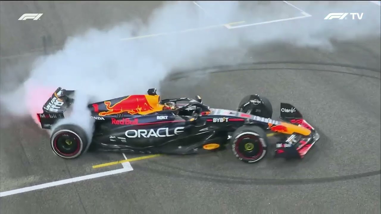 Max Verstappen Perfect Donuts Abu Dhabi 2023