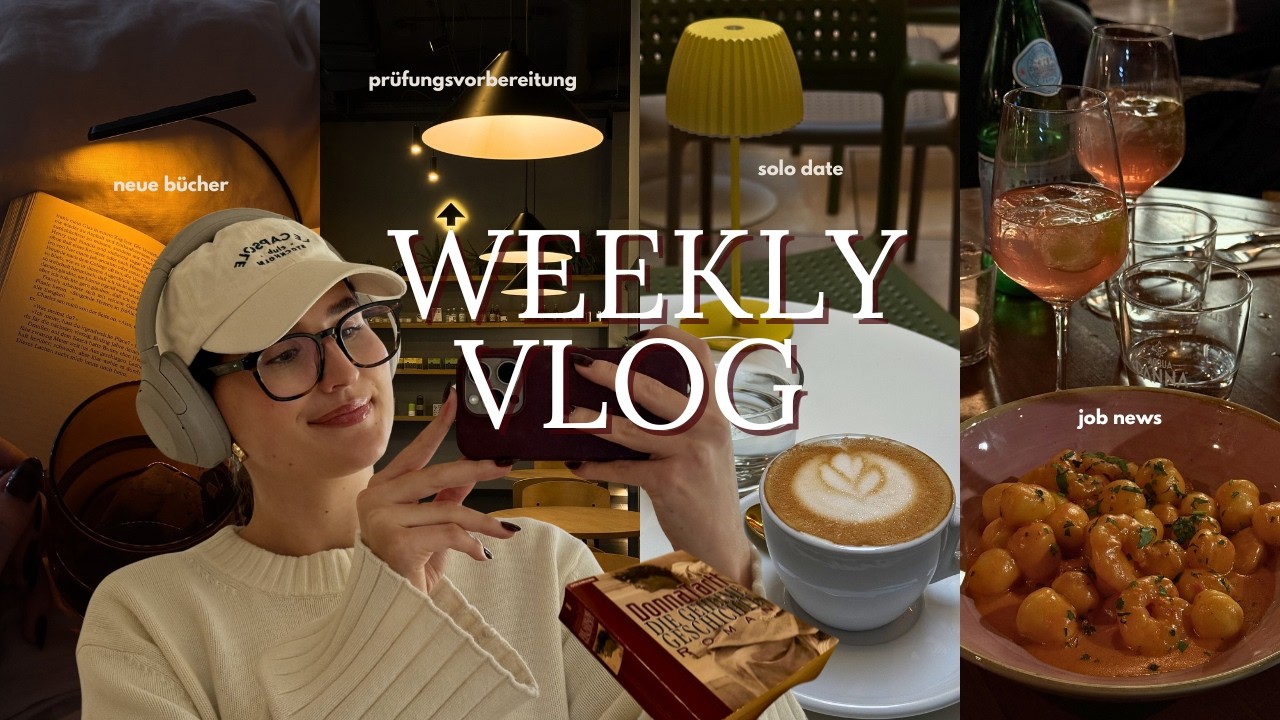 weekly VLOG I 🤍 solo date, book haul, prüfungsvorbereitung & job news