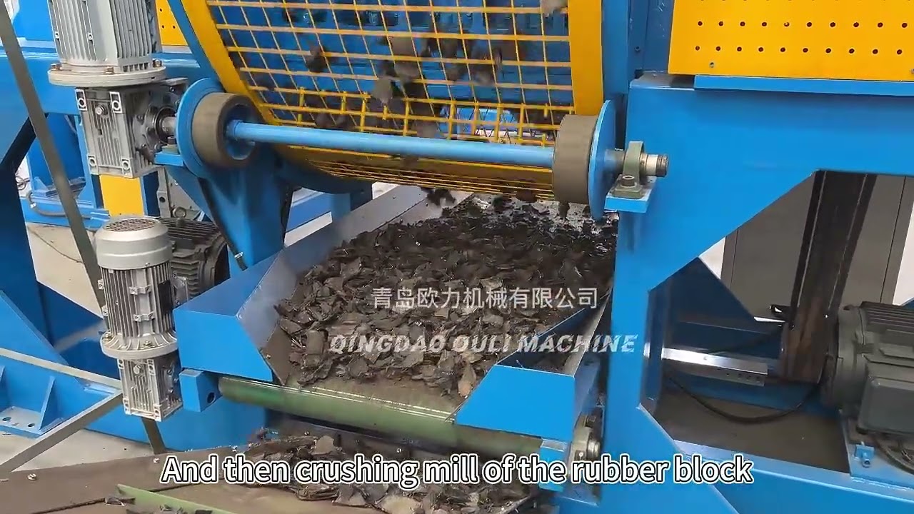waste tire recycling machine ,tire shredder machine ,rubber crusher machine