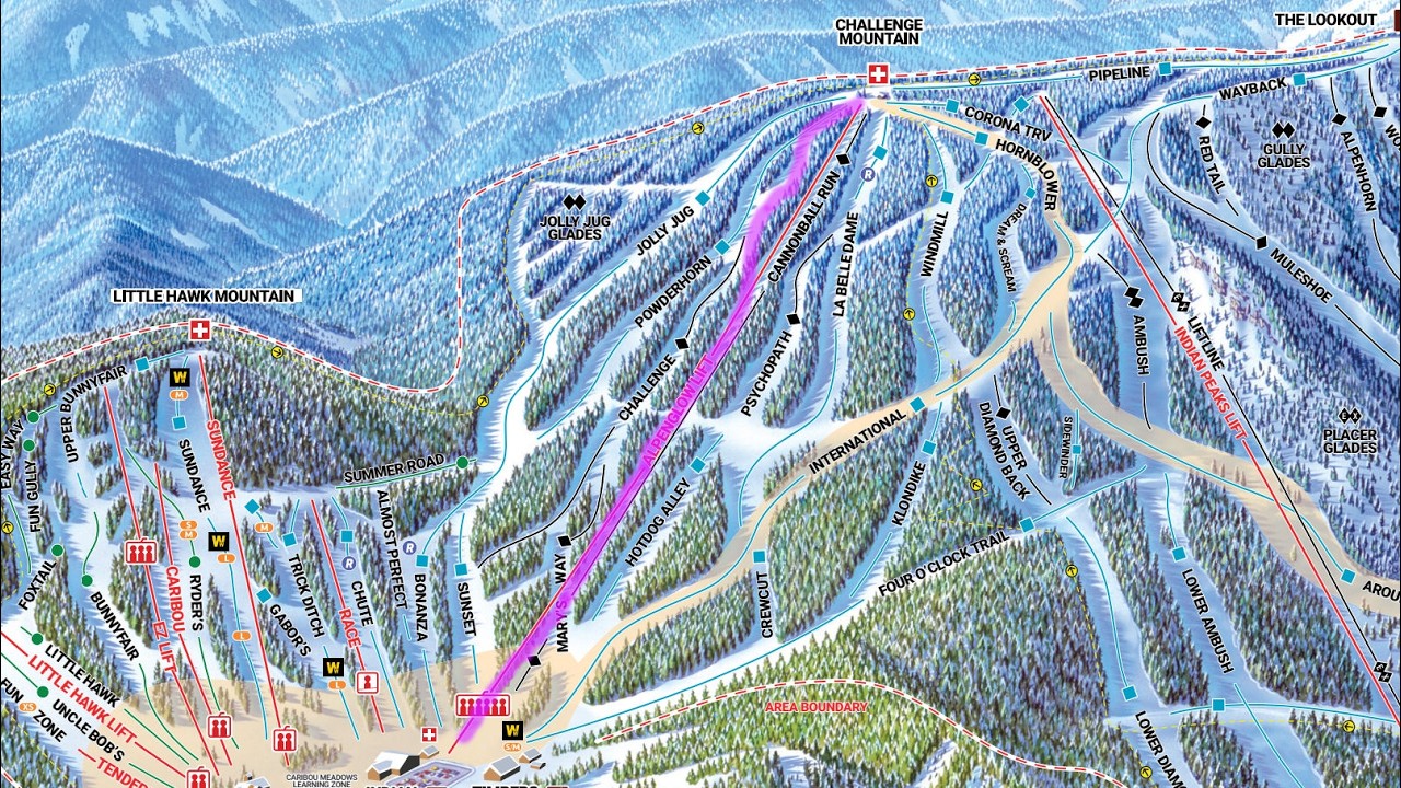 Snowboarding Challenger run on a big powder day at Eldora March 6th, 2026