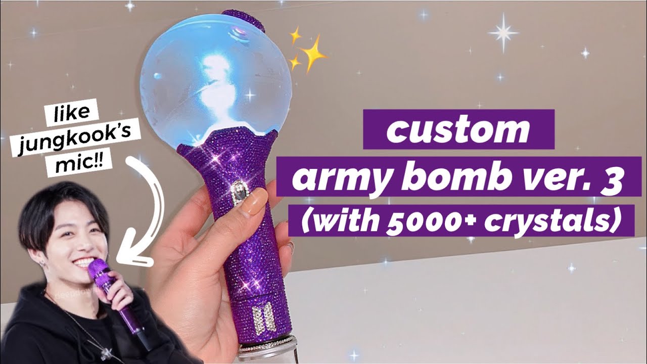 ✨ CUSTOM ARMY BOMB 💜 (INSPIRED BY JUNGKOOK'S MIC) | 아미밤 커스텀하기 ✨