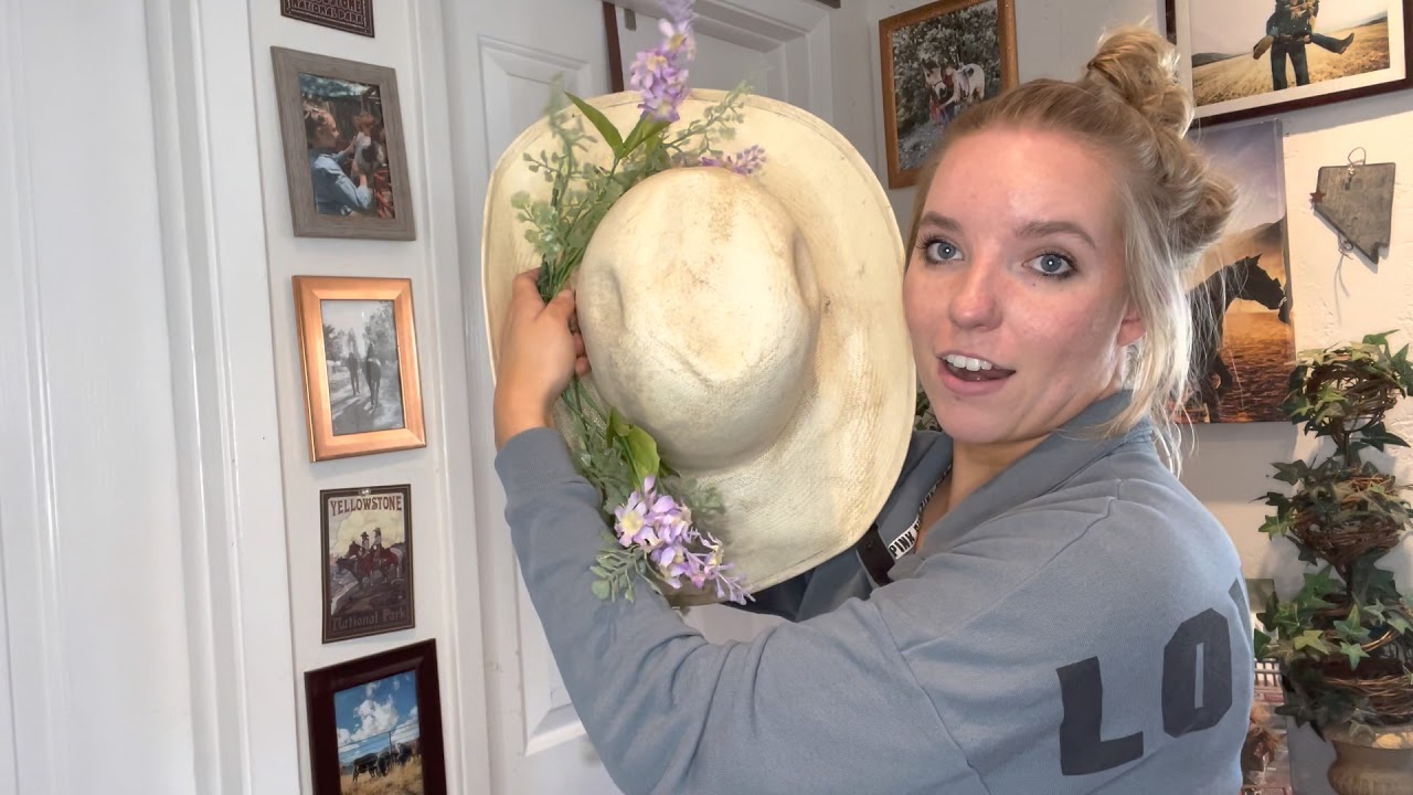 Cowboy Hat Wreath/Floral Arrangement DIY 🤠💐