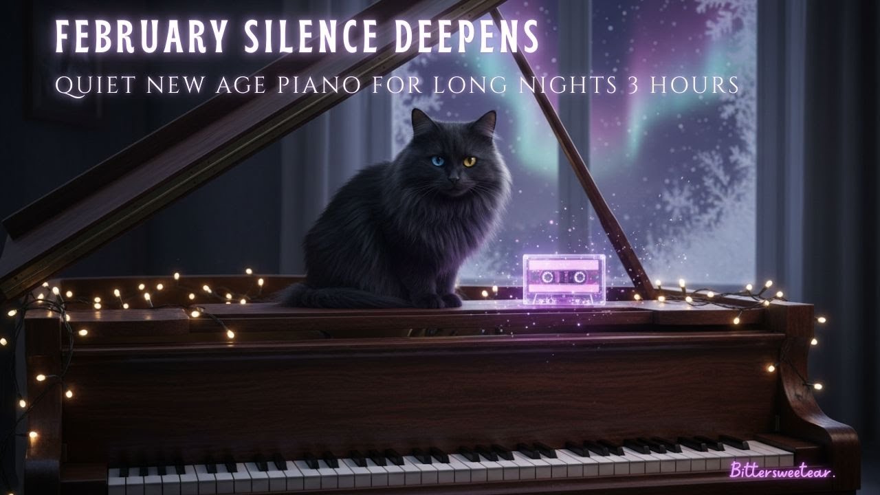 February Silence Deepens ❄️🖤 Melancholic New Age Piano for Cold Quiet Nights 3 Hours