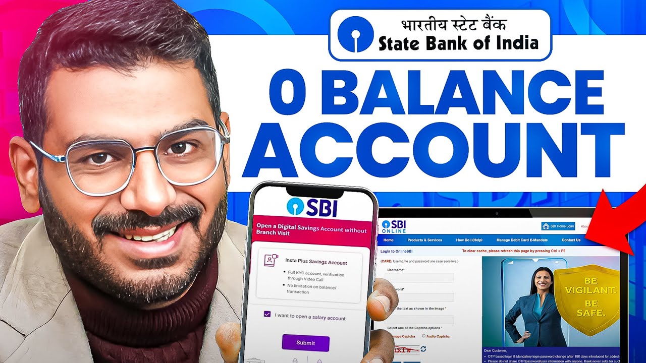 SBI Zero Balance Account Opening Online | SBI Account Opening Online
