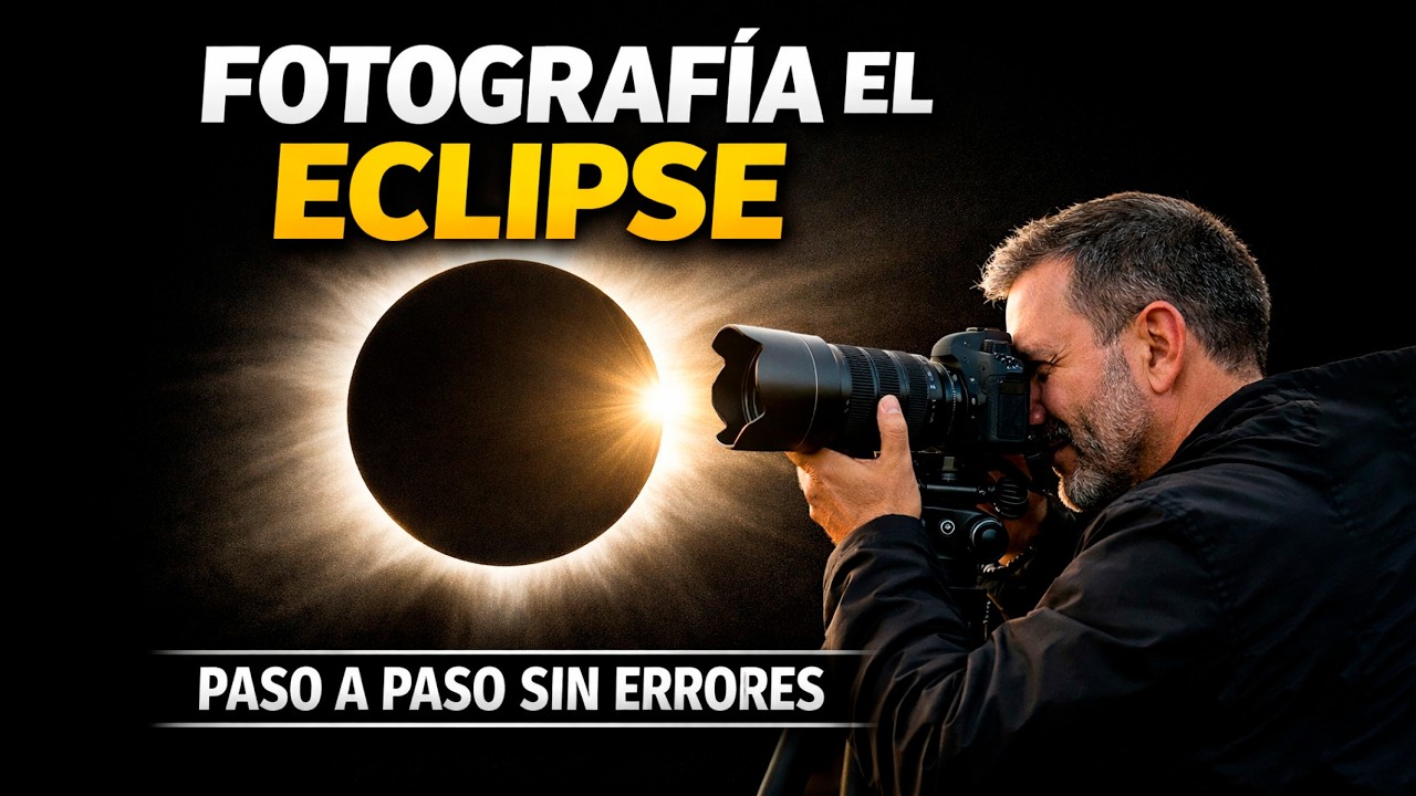 Eclipse total de Sol 2026 en Espa&ntilde;a: C&oacute;mo fotografiarlo Paso a Paso