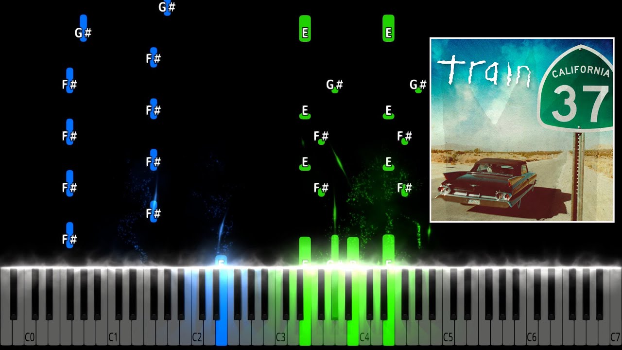 Train - Drive By Piano Tutorial