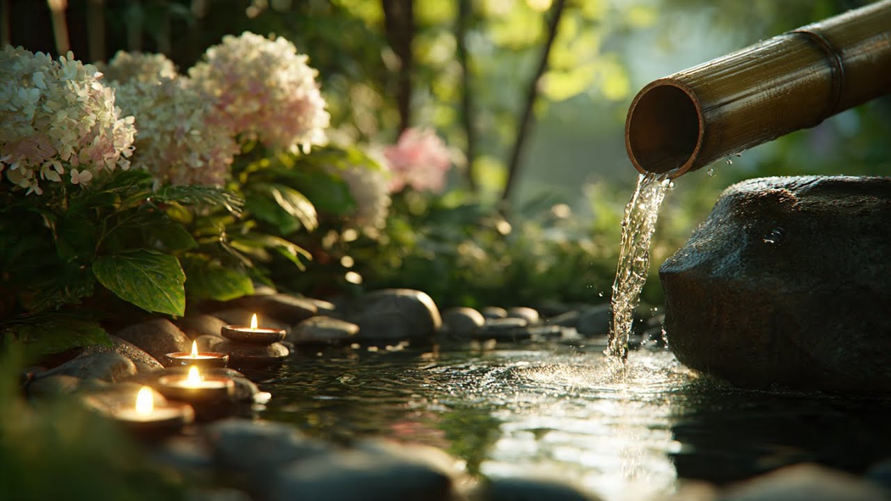 Deep Relaxation Night Ambience with Natural Flowing Water | LIVE