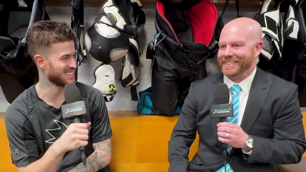 Sharks Goalie Yaroslav Askarov Reacts To Win Over Utah.
