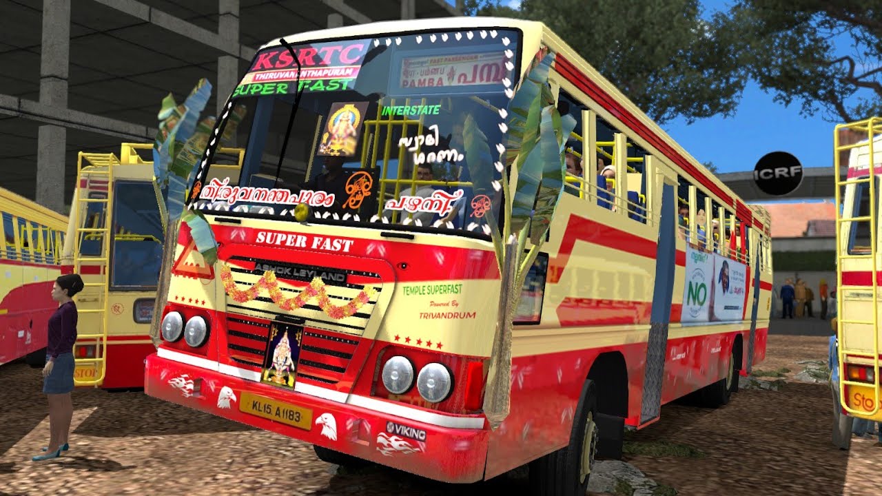 🙏🏻ശബരിമല സ്പെഷ്യൽ സർവീസ്!!ksrtc superfast sabarimala special service in ets2 game|ksrtc bus game