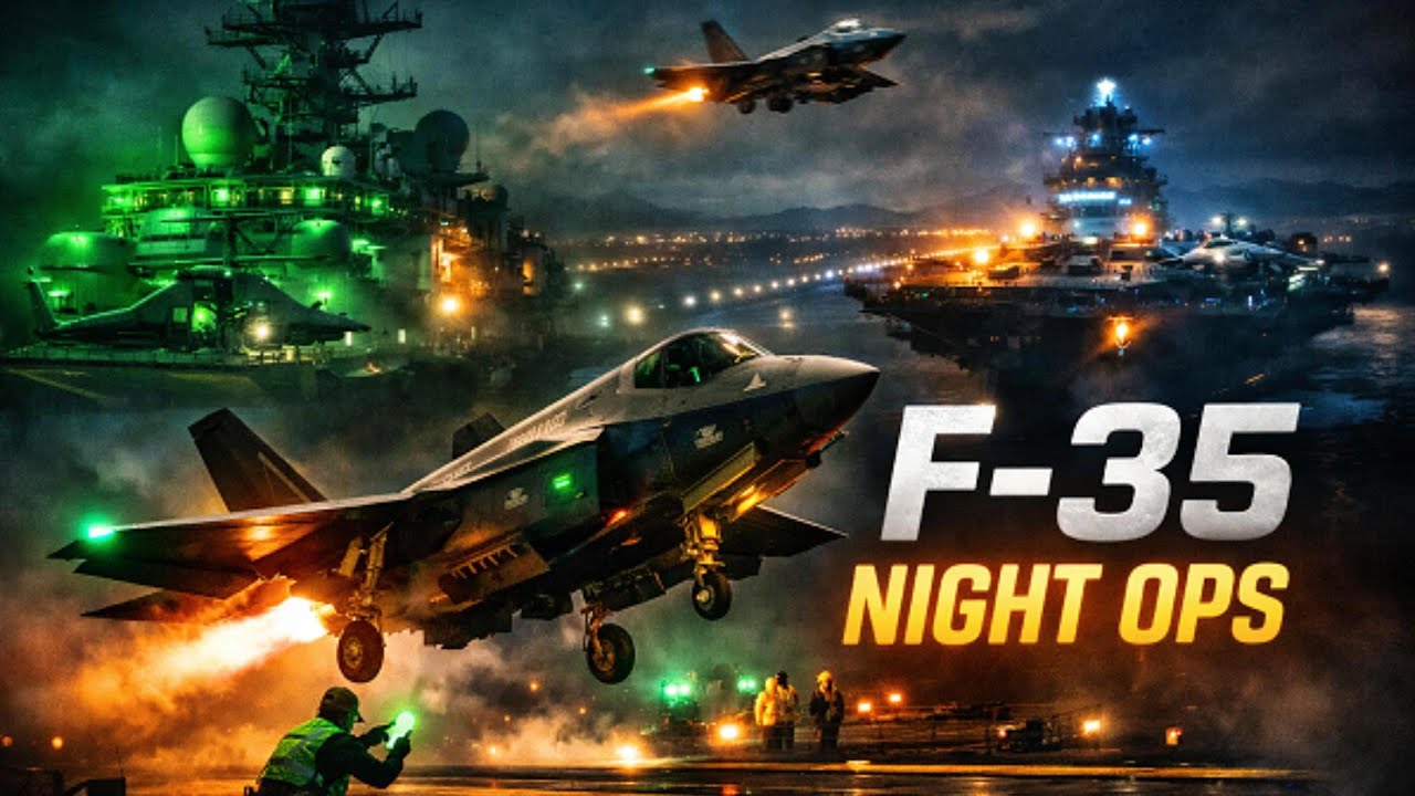 F-35B Lightning II Night Flight Operations | Elite U.S. Navy & Marine Corps Carrier Ops
