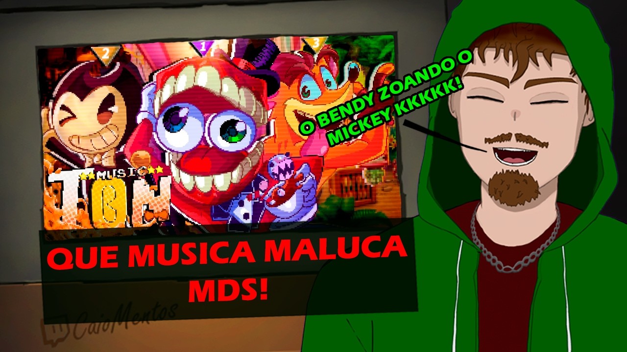 Caiomentos Reage | Lunáticos 4 | Bendy, Caine e Crash | Papyrus Da Batata