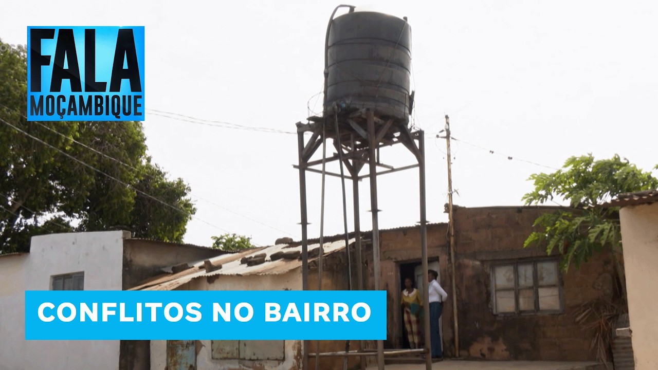 Tanque de água instalado por um operador privado no quintal de uma residência preocupa proprietár