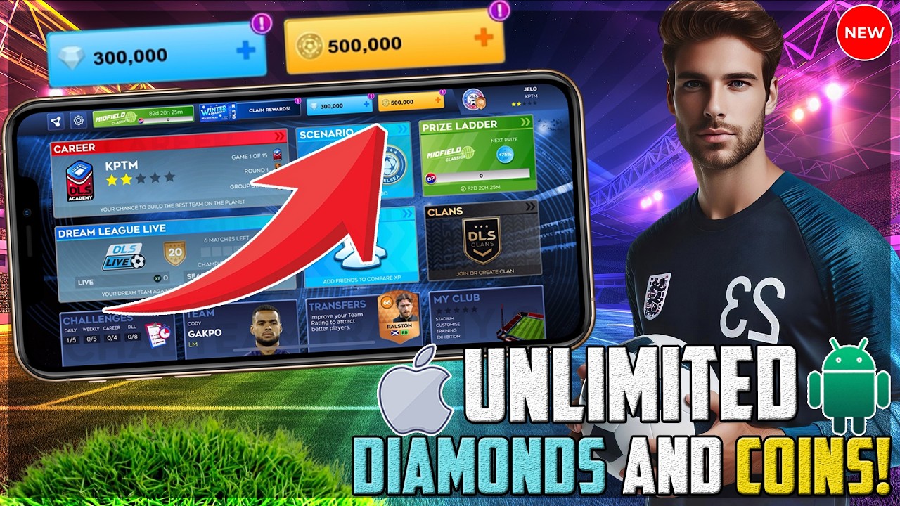 DLS 26 Hack/Mod Apk - Get Unlimited Coins & Diamonds in Dream League Soccer 2026 (iOS, Android) NEW