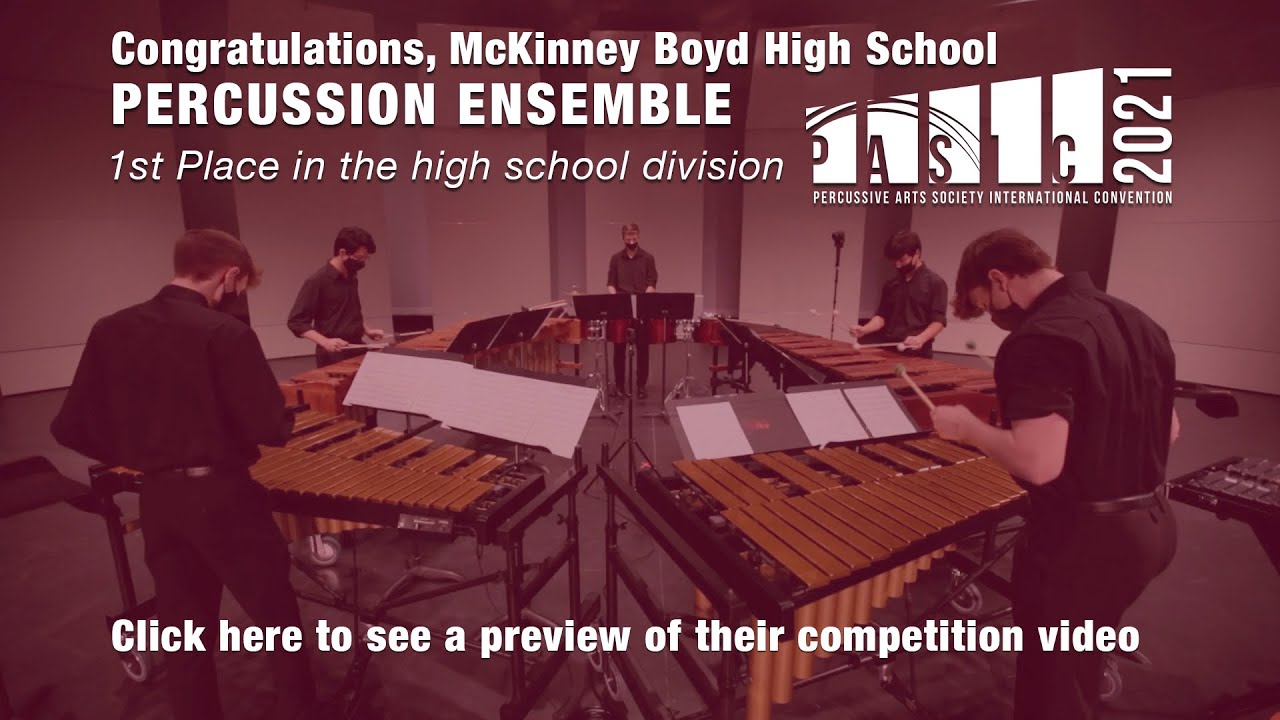 McKinney Boyd HS Percussion Ensemble Performs at PASIC