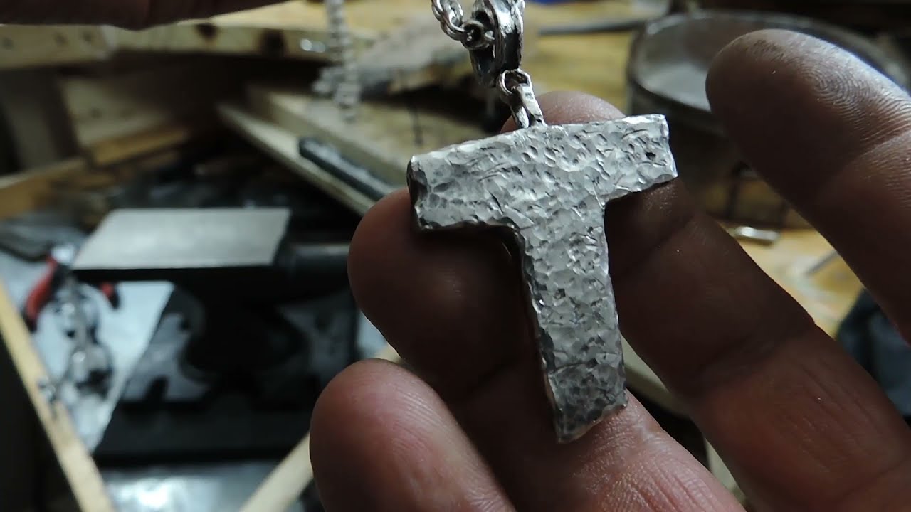 Tau-Kreuz 925 Silber geschmiedet