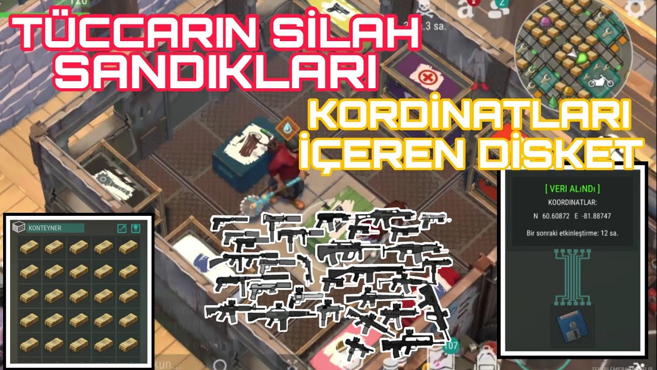 TÜCCAR SANDIĞI - KORDİNATLARI İÇEREN DİSKET - SİLAH STOĞU