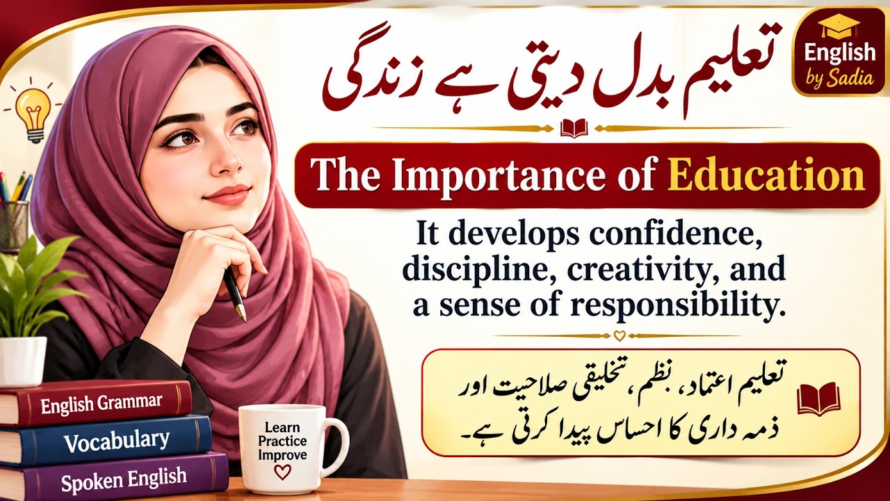 Education | English Padhna kaisy seikhen | Learn English | Spoken English Paragraph|Urdu Translation