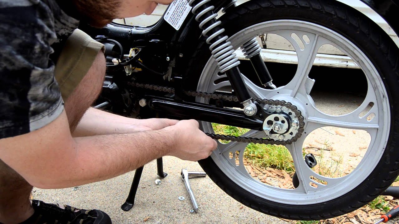 How to change rear sprocket on a Tomos moped.
