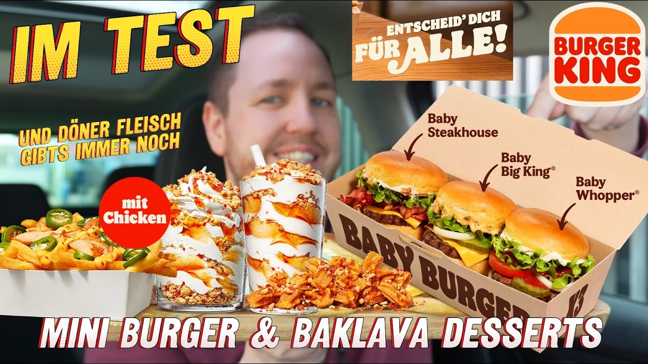 Burger King: Baby Burger Box, Baklava Style Desserts & PommBox Chili Cheese im Test