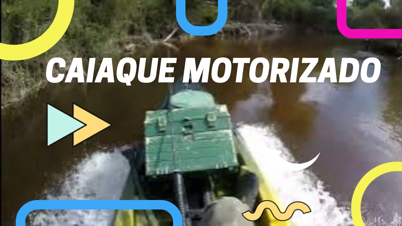 Duvido se você já viu isso! Subindo corredeira com caiaque motorizado a mais de 12km/h.
