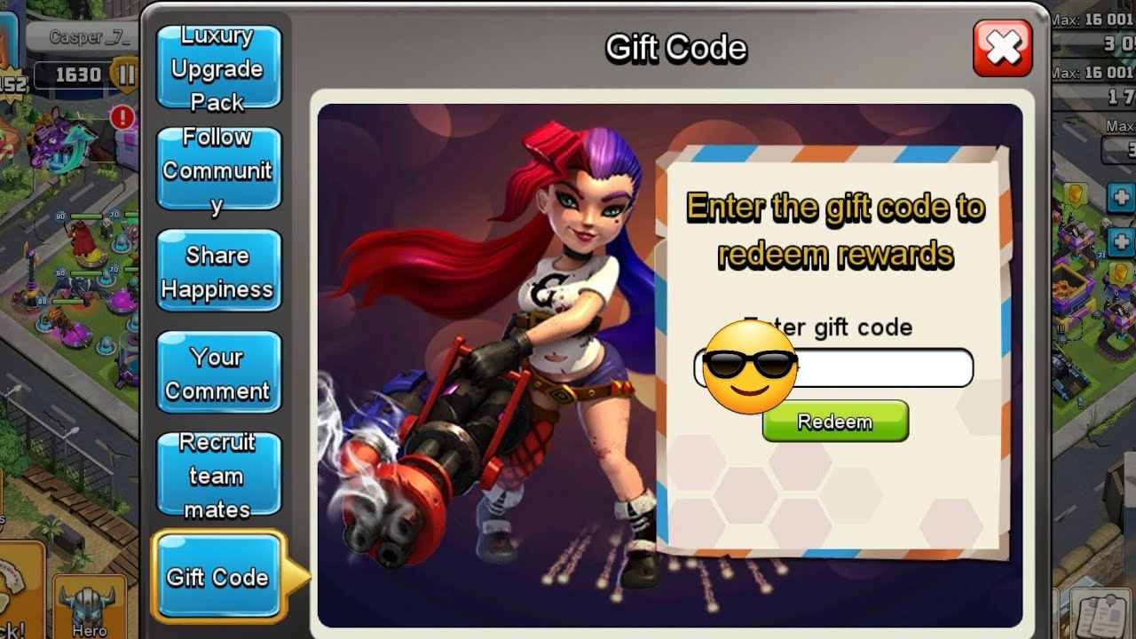 New Gift code clash of Zombies coz1