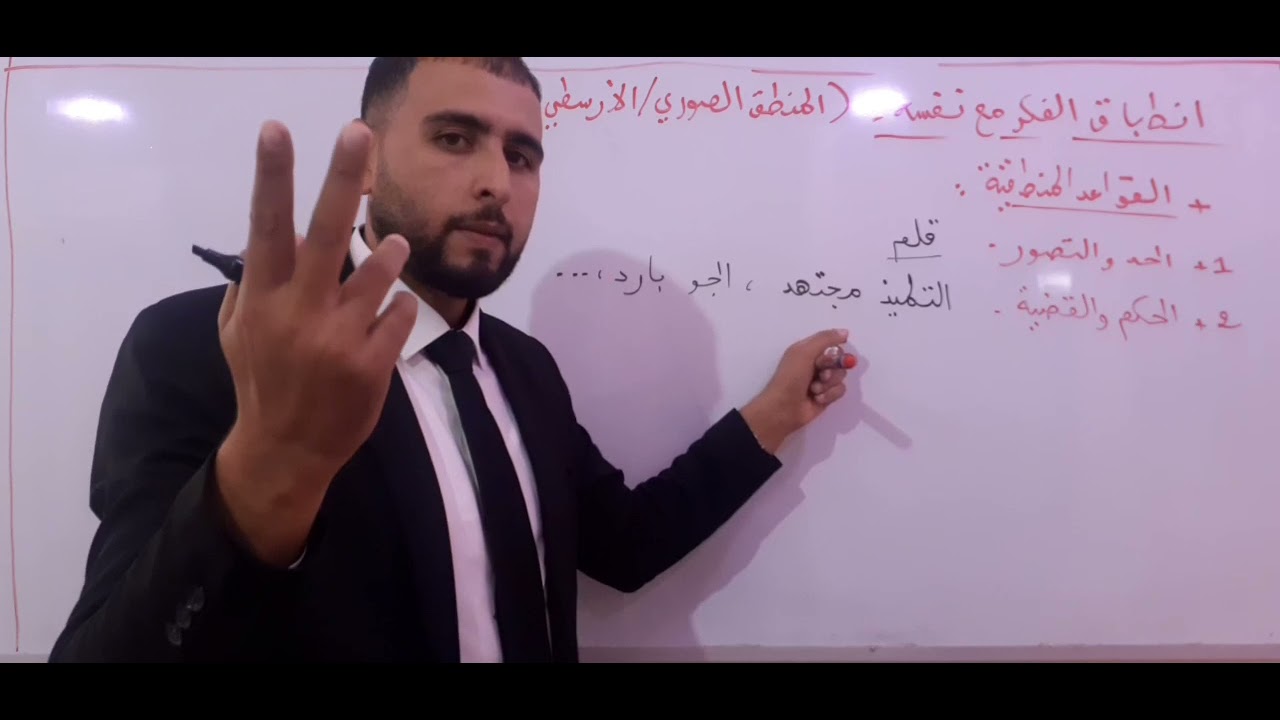 شرح بسيط واستيعاب سريع لدرس المنطق الصوري ( انطباق الفكر مع نفسه) 💯💯🧠