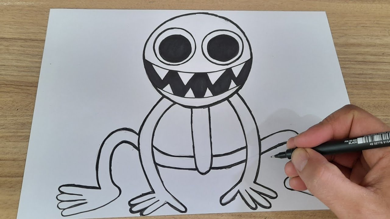 COMO DESENHAR O PURPLE DE RAIMBOW FRIENDS PASSO A PASSO