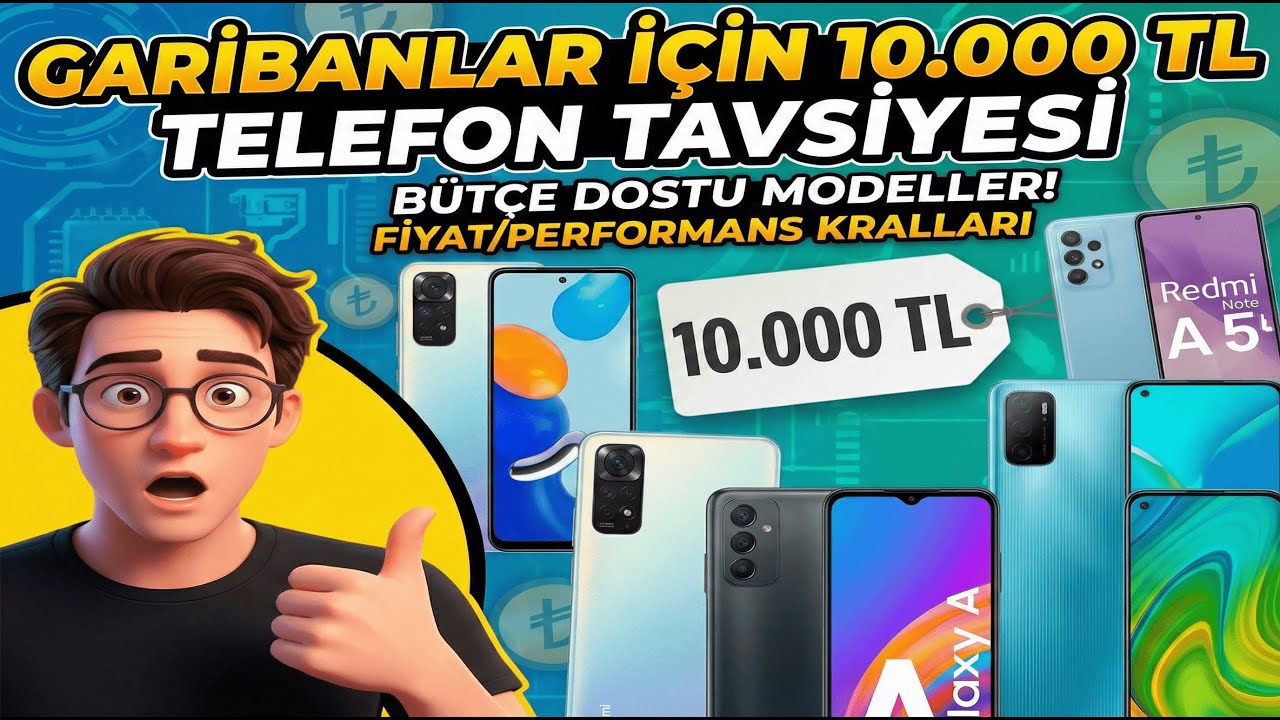 Garibanın Yüzü Gülecek! 10.000 TL Altı En İyi Telefonlar (2025)