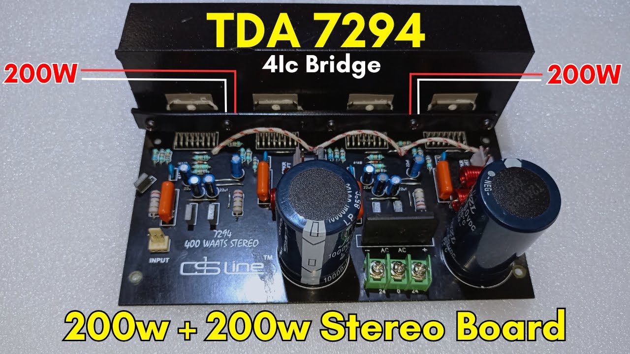 200+200WATT  STEREO TDA 7294 IC BOARD Ultimate bass Quality || 4Ic Bridge || Deep Bass