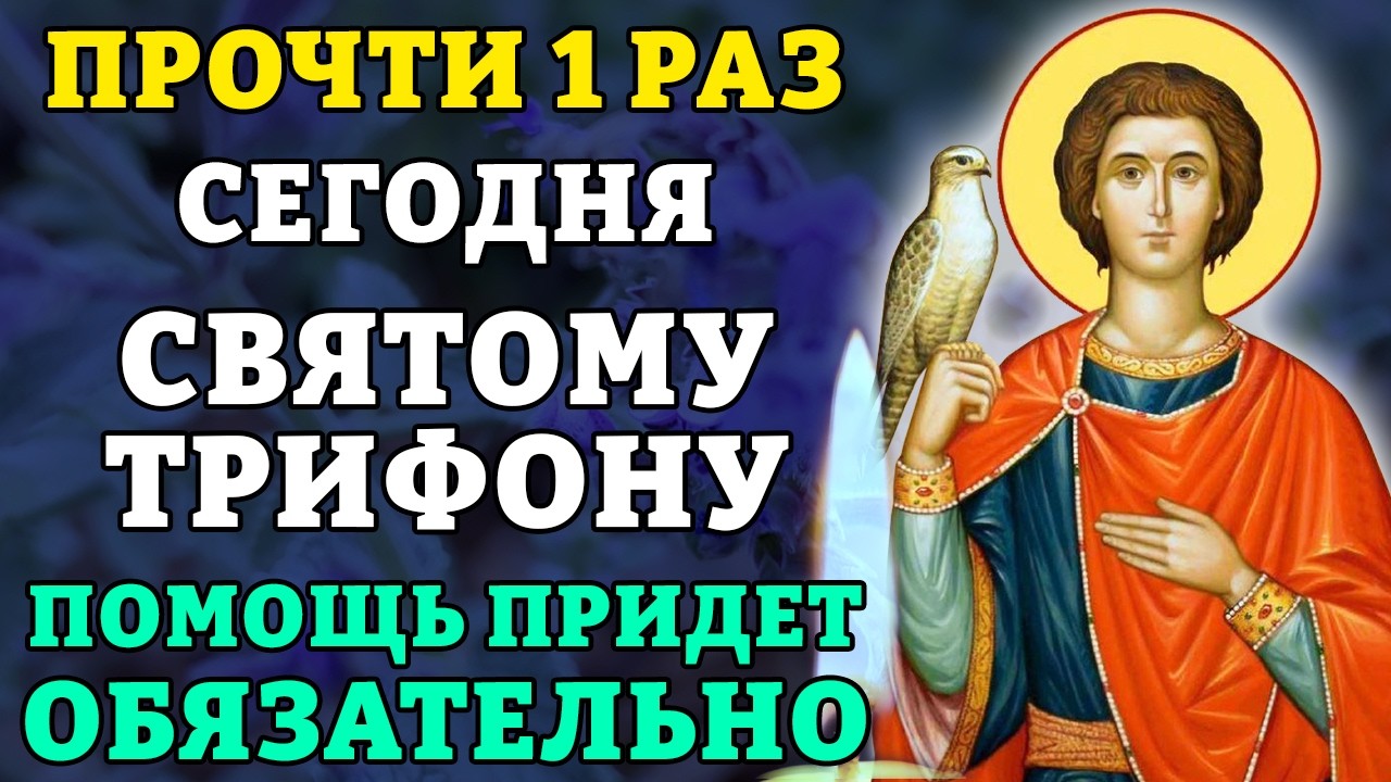 14 февраля ПРОЧТИ СВЯТОМУ ТРИФОНУ! ПОМОЩЬ ПРИДЕТ ОБЯЗАТЕЛЬНО! Молитва святому Трифону. Православие.