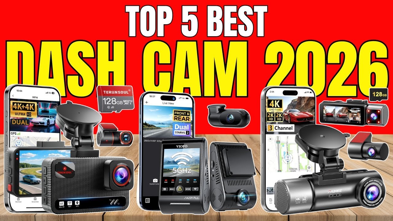 Top 5 Best Dash Cams on Amazon 2026 | 4K Car Dash Cameras with GPS & Night Vision