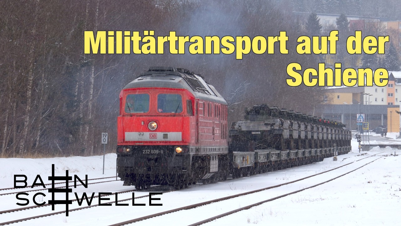Milit&auml;rtransport auf der Schiene | Marder von Marienberg nach Chemnitz